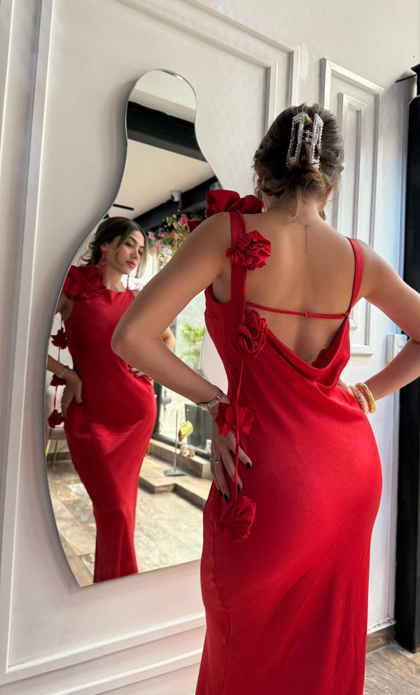 Vestido de Seda Rojo